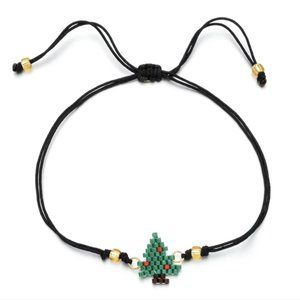 Handmade Adjustable Christmas Tree Bracelet